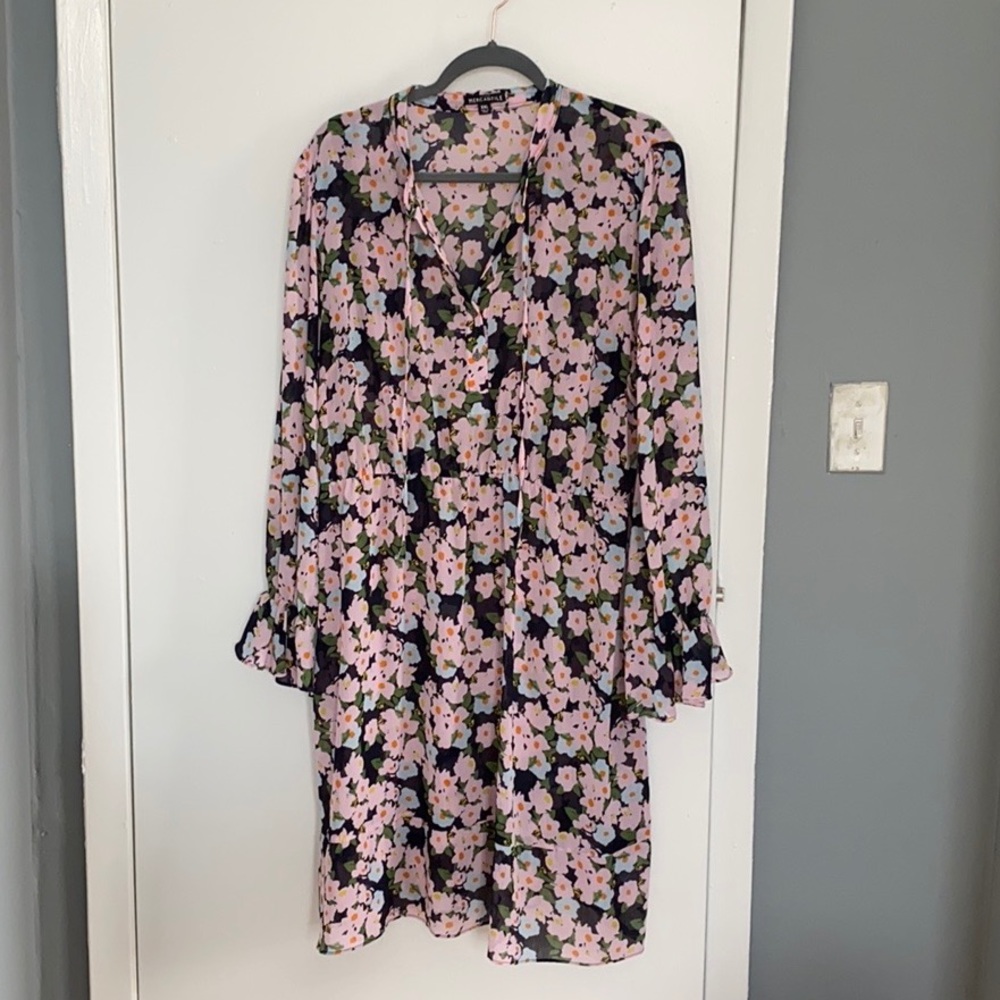 J. Crew Floral Long Sleeved Dress